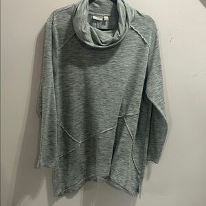 Cozy Heather Gray Cowl Neck Sweater